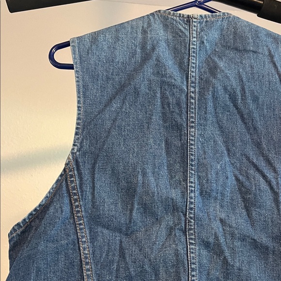 Levi's Produce Blue Denim Vest in Very Nice Condition - Picture 9 of 11